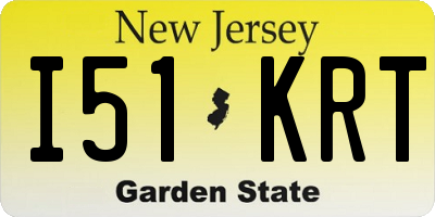NJ license plate I51KRT