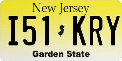 NJ license plate I51KRY