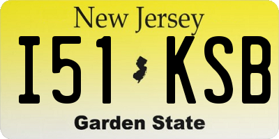 NJ license plate I51KSB