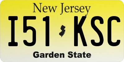 NJ license plate I51KSC