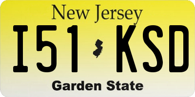NJ license plate I51KSD
