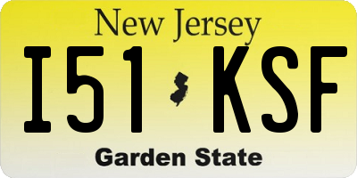 NJ license plate I51KSF
