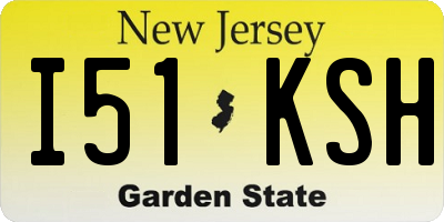 NJ license plate I51KSH