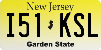 NJ license plate I51KSL