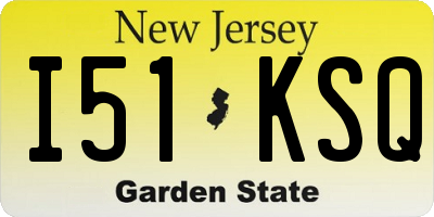NJ license plate I51KSQ