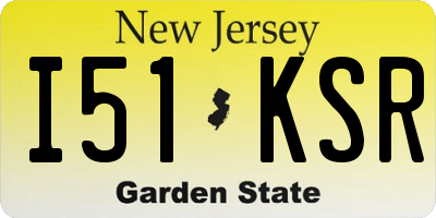 NJ license plate I51KSR
