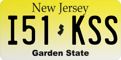 NJ license plate I51KSS