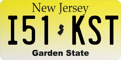 NJ license plate I51KST