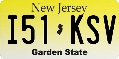 NJ license plate I51KSV