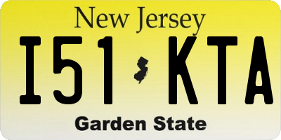 NJ license plate I51KTA