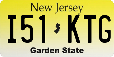 NJ license plate I51KTG