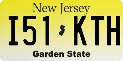 NJ license plate I51KTH