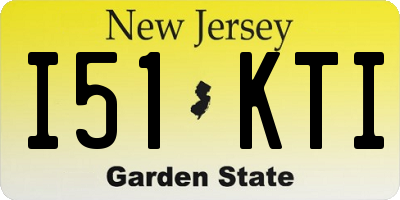 NJ license plate I51KTI