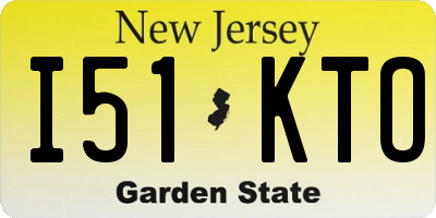NJ license plate I51KTO