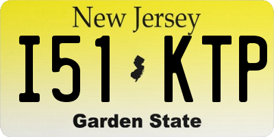 NJ license plate I51KTP