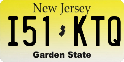 NJ license plate I51KTQ