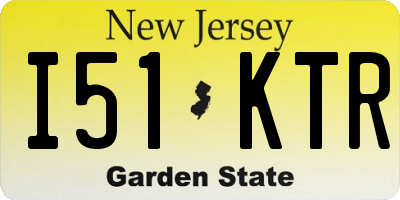 NJ license plate I51KTR
