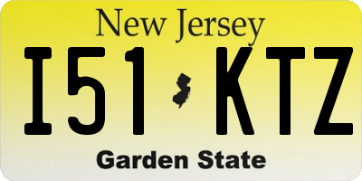 NJ license plate I51KTZ