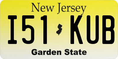 NJ license plate I51KUB
