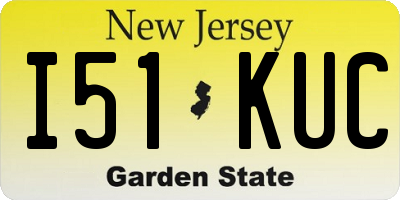 NJ license plate I51KUC