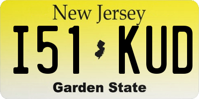 NJ license plate I51KUD