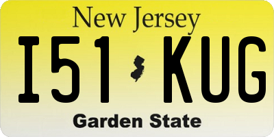 NJ license plate I51KUG
