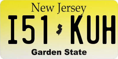 NJ license plate I51KUH