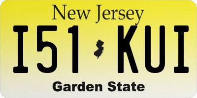 NJ license plate I51KUI