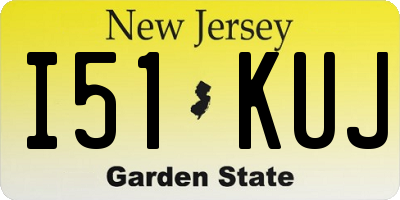 NJ license plate I51KUJ