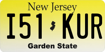 NJ license plate I51KUR