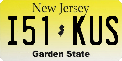 NJ license plate I51KUS