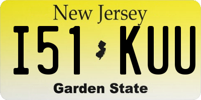 NJ license plate I51KUU