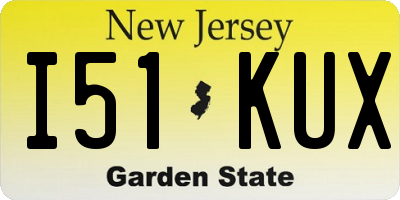 NJ license plate I51KUX