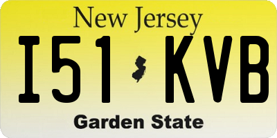NJ license plate I51KVB