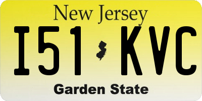 NJ license plate I51KVC