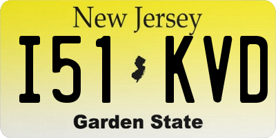 NJ license plate I51KVD
