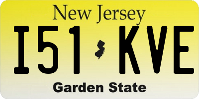 NJ license plate I51KVE