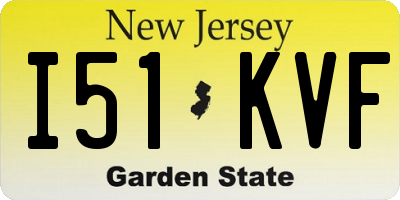 NJ license plate I51KVF