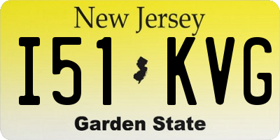 NJ license plate I51KVG