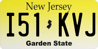NJ license plate I51KVJ