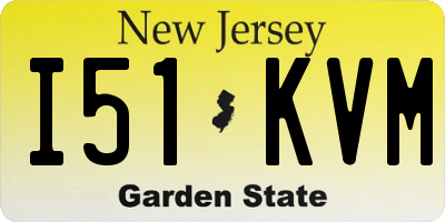 NJ license plate I51KVM