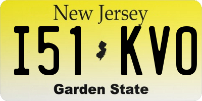 NJ license plate I51KVO