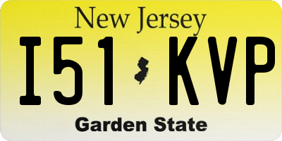 NJ license plate I51KVP
