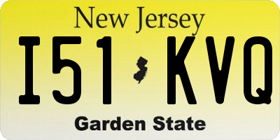 NJ license plate I51KVQ