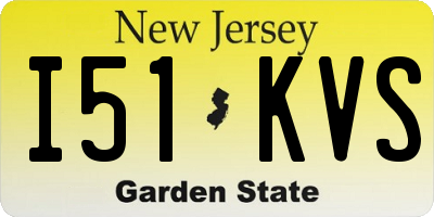 NJ license plate I51KVS