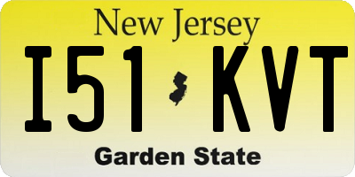 NJ license plate I51KVT
