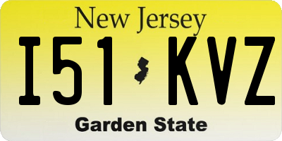 NJ license plate I51KVZ