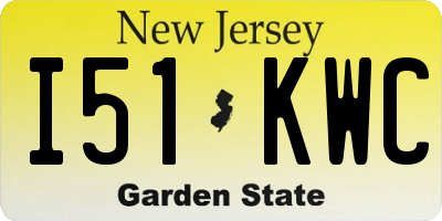 NJ license plate I51KWC