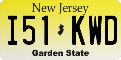 NJ license plate I51KWD