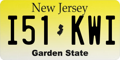 NJ license plate I51KWI